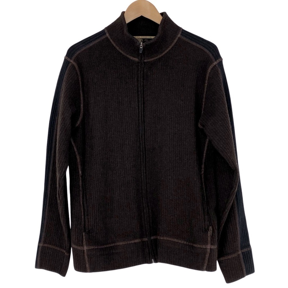 Royal Robbins Men's Wool blend jacket chocolate brown & black size large